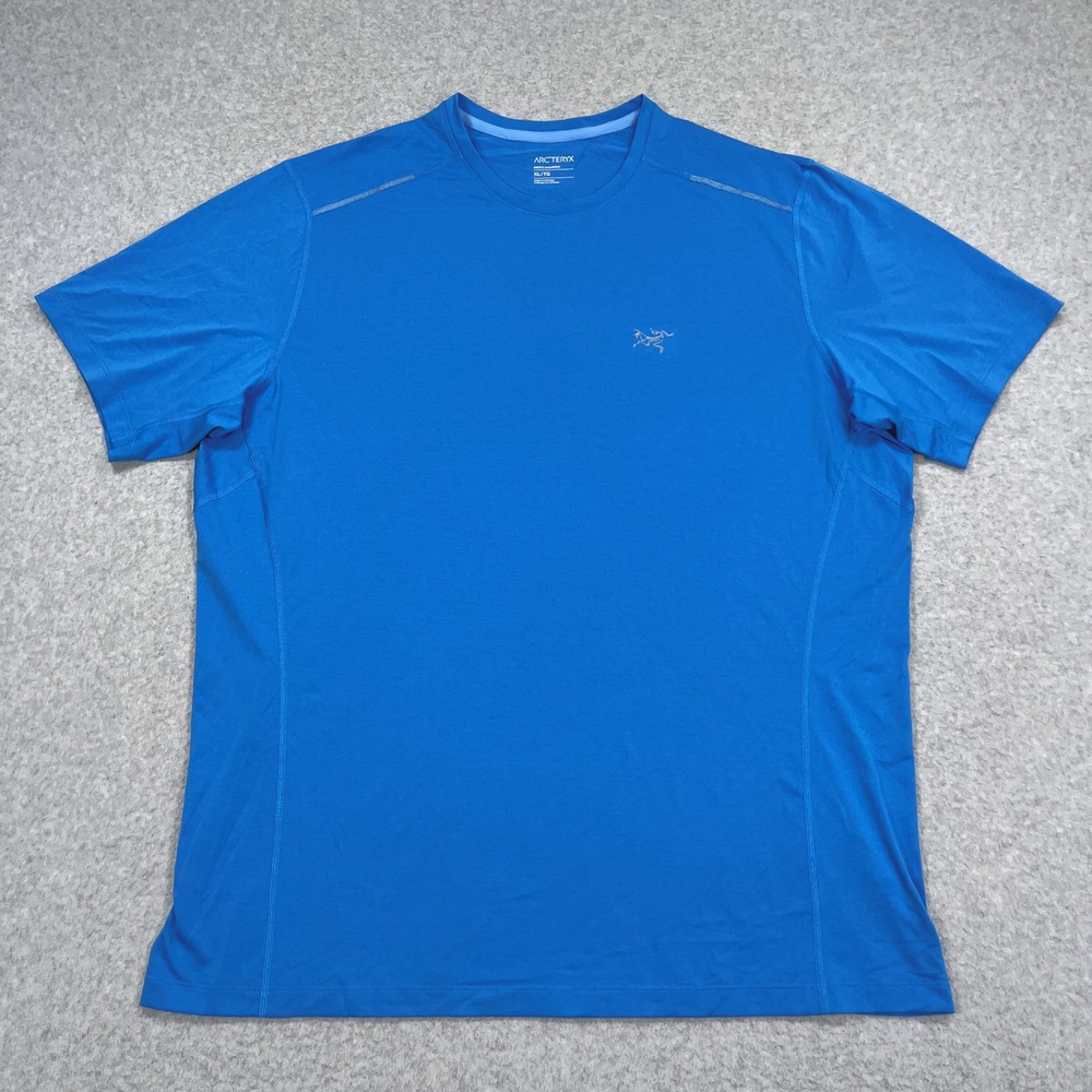 Arc'teryx Motus SL Crew Tee Shirt Mens XL Blue Short Sleeve Active Gym Training
